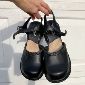 Black vintage platform shoes.